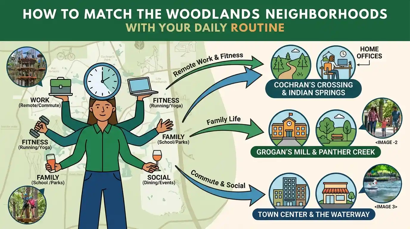 Woodlands Neighborhoods With Your Daily Routine